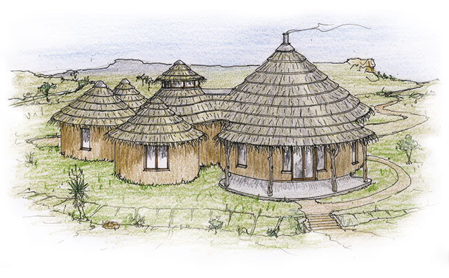 Rondavel home for two families Rondavel home for two families
