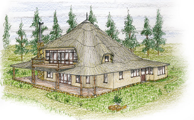 An elegant, thatched farmhouse An elegant, thatched farmhouse