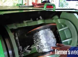 Making barbed wire at The Royal Show