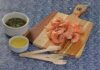 Roasted prawns with dipping sauce