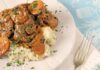 Cauliflower mash with chicken livers