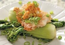 Hake & pan-wilted greens
