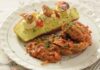 Lamb curry with dates, cream cheese and sweet potato