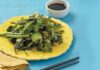 Crisp greens in a wok