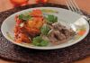 Israeli baked eggs with lamb kidneys in brandy