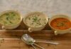 Three quick soups: green, white & red