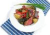 Roast vegetables & grilled porterhouse