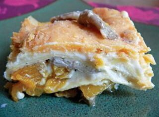 Mushroom and pumpkin lasagne