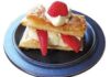 Strawberry custard slice