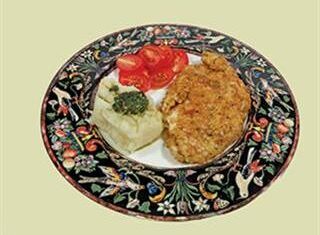 Polenta-battered chicken breasts