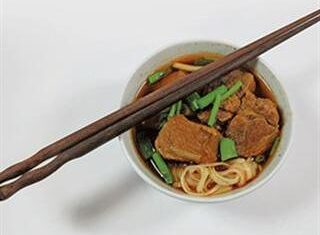 Slow simmered pork with spring onions & anise