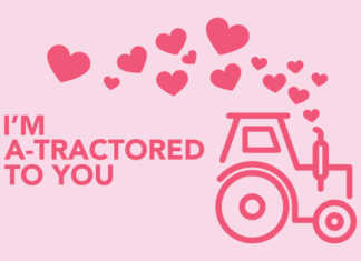 Valentine's day card for farmers