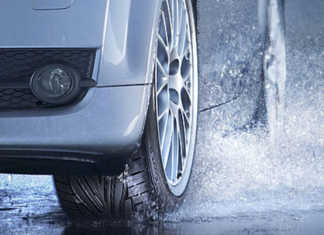 Testing tyres in the wet and dry