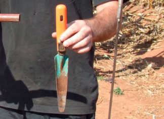 Use a trowel for digging soil