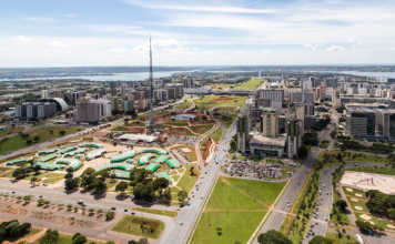 Brasilia aerea eixo monumental