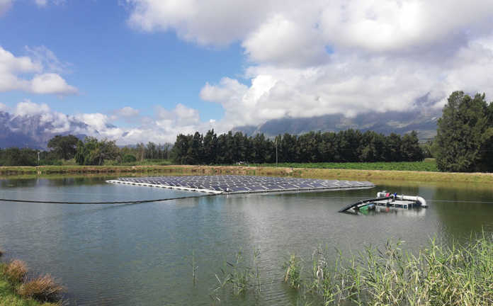 Western Cape boasts Africa’s first floating solar system