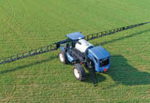 New Holland self-propelled, front boom sprayer model