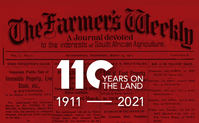 Be part of Farmer’s Weekly’s 110th commemorative edition Be part of Farmer’s Weekly’s 110th commemorative edition