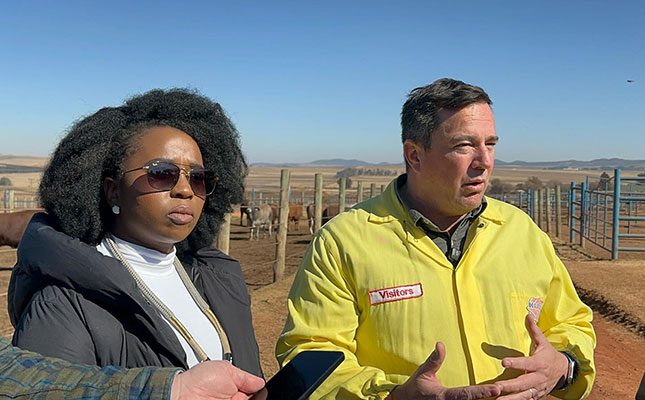 Steenhuisen leads visit to Karan Beef feedlot as FMD battle intensifies Steenhuisen leads visit to Karan Beef feedlot as FMD battle intensifies