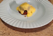 An indulgent, fruit-filled Christmas pudding