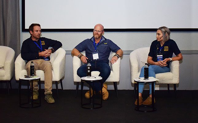 from left: Justin Hawley, co-founder and director of Drone Solutions International (DSi); Kas van der Merwe, COO of Agrihawk; and Monique Heydenrych, agricultural specialist and head of sales at DSi.