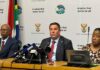 Steenhuisen sets out stringent 10-year strategy to contain FMD From left: Department of Agriculture Director-General Mooketsa Ramasodi, Minister of Agriculture John Steenhuisen, and head of the Ministerial Advisory Task Team on Animal Disease Prevention and Control, Dr Emily Mogajane, at the FMD media briefing.