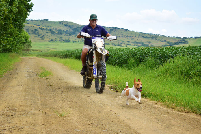 Where tractors can’t go, motorcycles get the job done